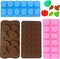 4 Pieces Fall 3D Mini Pumpkin Maple Leaves Silicone Chocolate Molds - 12 Shapes